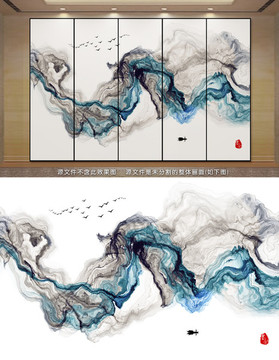 抽象意境水墨畫 水墨裝飾畫
