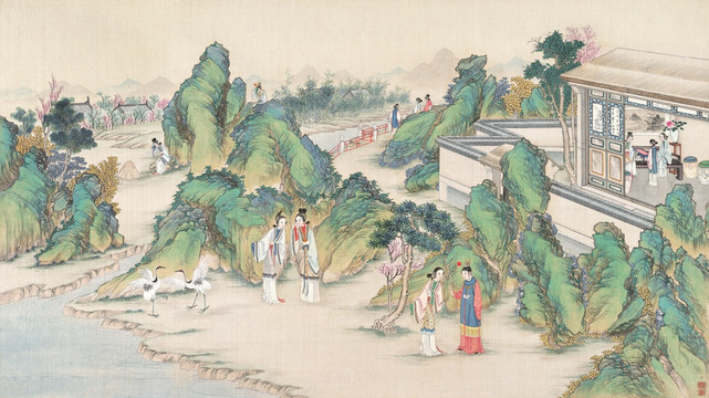 山水工筆畫(huà)