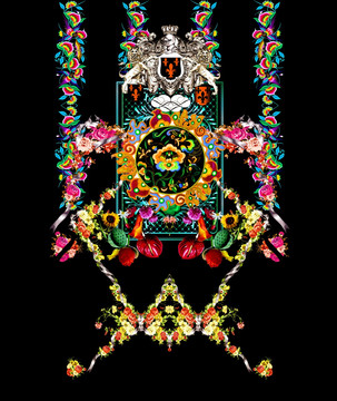 民族風(fēng) 數(shù)碼印花 有分層