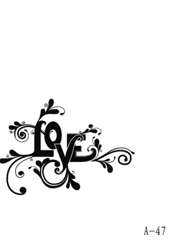 硅藻泥矢量圖花紋LOVE