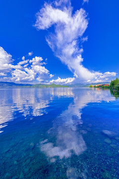 泸沽湖 湖面