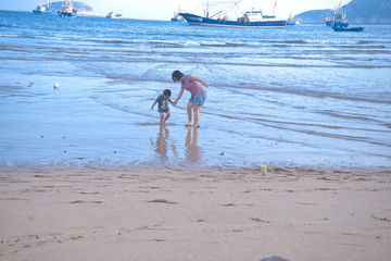 海边渡假 沙滩海浪 碧海蓝天