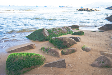 阳光海滩 阳光大海 海边云