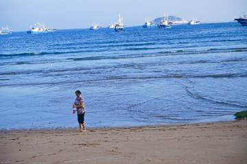 海边渡假 沙滩海浪 碧海蓝天