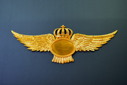 金色的翅膀徽标