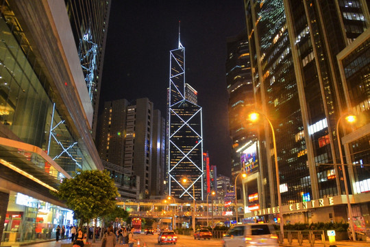 香港中环夜景