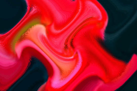 抽象線條油畫