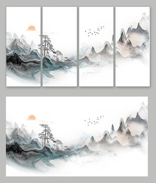 水墨畫 水墨山水 水墨山水畫