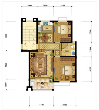 PSD分层住宅高端户型图