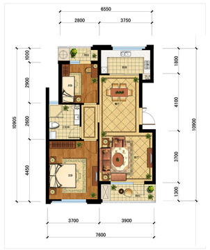 PSD住宅户型分层平面图