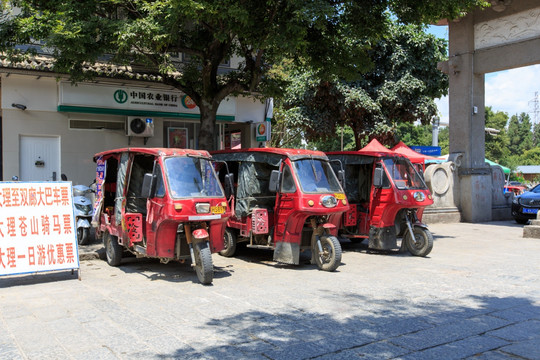 云南大理古城 观光三轮车