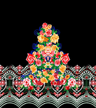 花朵 數(shù)碼印花 有分層