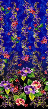 花朵 民族風(fēng) 數(shù)碼印花 有分層