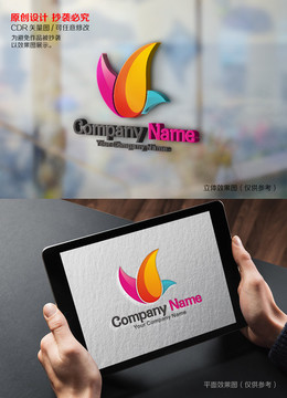 V字母logo飛鳥LOGO