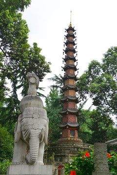 成都文殊院 千佛和平塔 石象