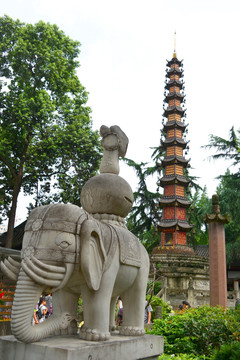 成都文殊院 千佛和平塔 石象