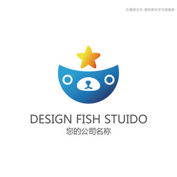 小熊logo 卡通logo