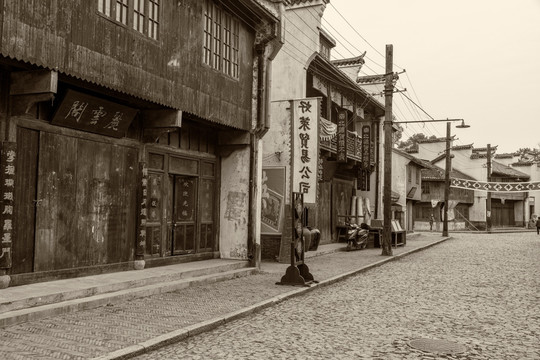 老上海街景  大画幅