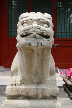 五塔寺石刻明代的石卧狮子雕像