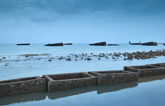 海岸线 装饰画 平静