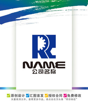 RC字母方正機(jī)械五金維修標(biāo)志