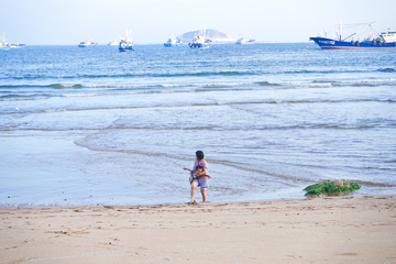 海边渡假 亲子旅游 唯美海滩