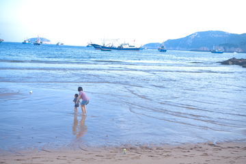 海边渡假 亲子旅游 唯美海滩