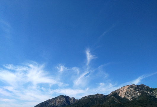 蓝天白云高山背景