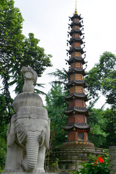 成都文殊院 千佛和平塔 石象