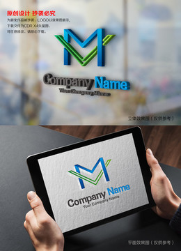 MV字母logo