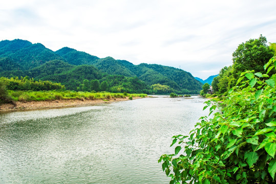 山水风光 溪滩 河流风景