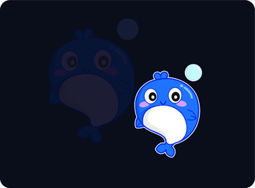 小鯨魚(yú)卡通形象