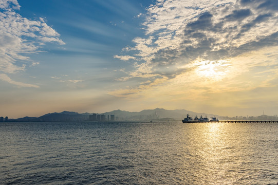 威海湾夕阳