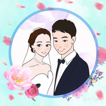 婚禮頭像設(shè)計