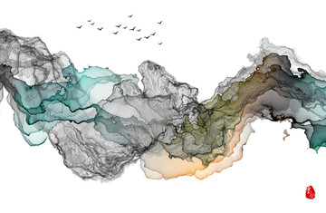 抽象写意水墨装饰画