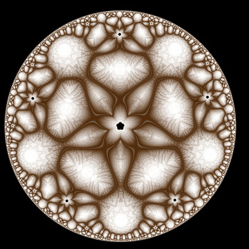 圆形立体分形图案
