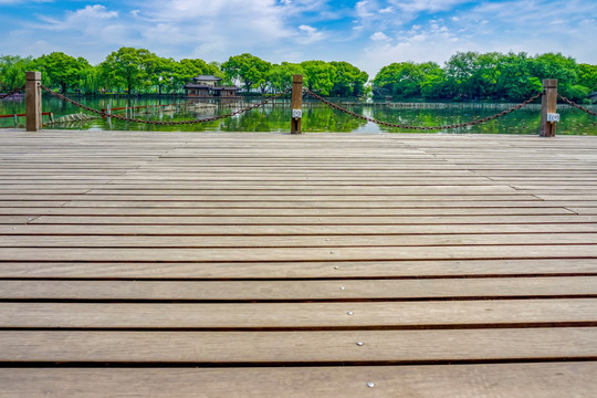 杭州岳湖风光