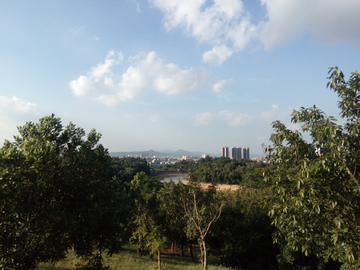 山顶远眺风景