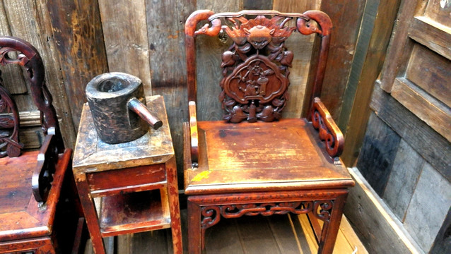 木椅 椅子 太师椅 茶几 古建