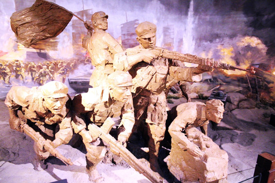渡江战役战士雕塑