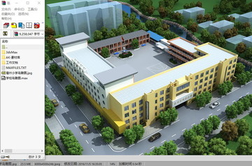 小學鳥瞰圖3d全模模型源文件