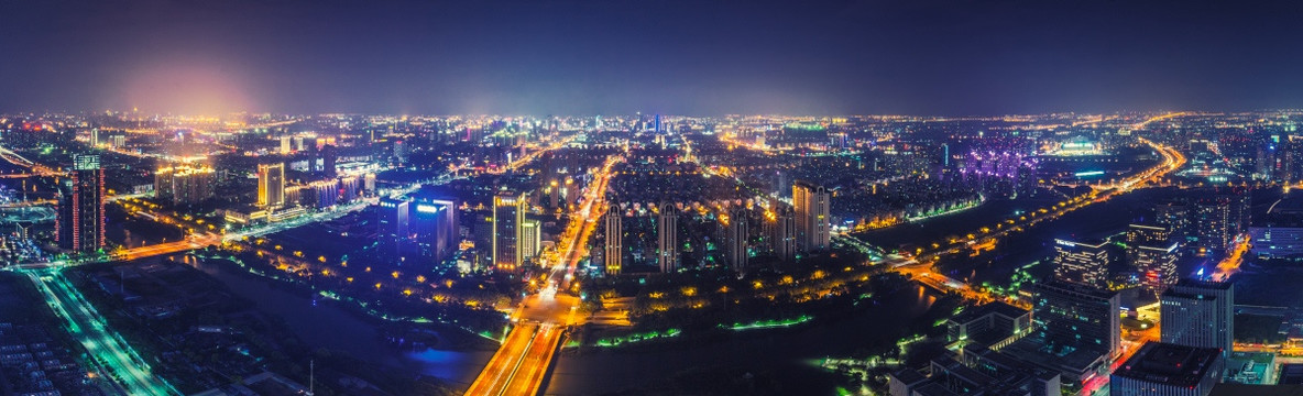 宁波夜景全景