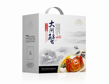 大閘蟹 平面原文件 水墨風(fēng)景