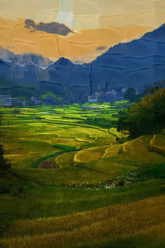 田園油畫