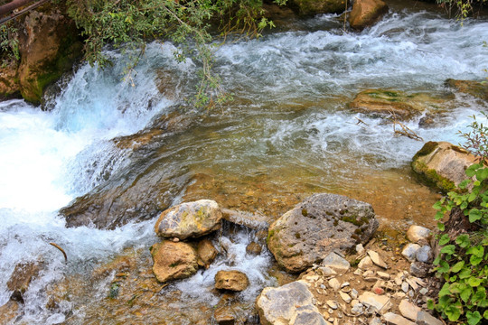 黄龙风景区 地表钙华景观