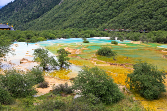 黄龙风景区 地表钙华景观