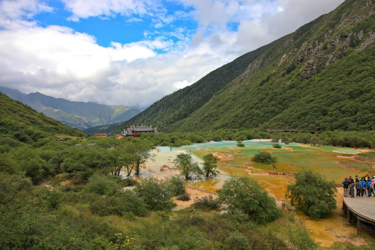 黄龙风景区 地表钙华景观