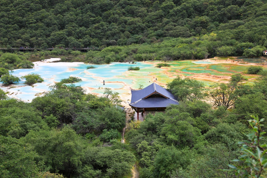 黄龙风景区 地表钙华景观