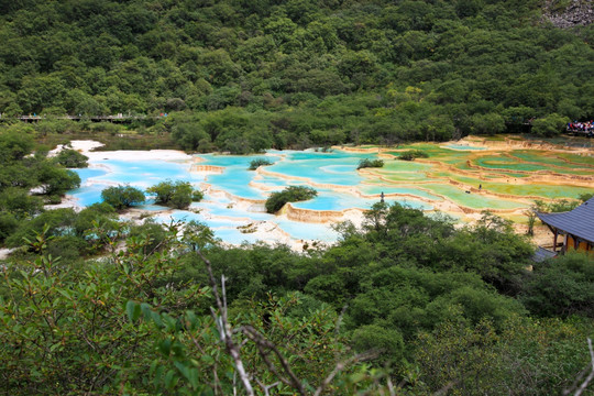 黄龙风景区 地表钙华景观