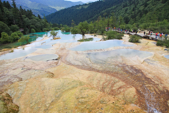 黄龙风景区 地表钙华景观